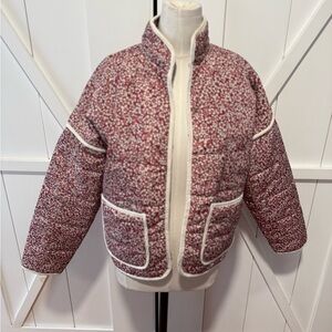 Pink Lily Floral Patterned Jacket